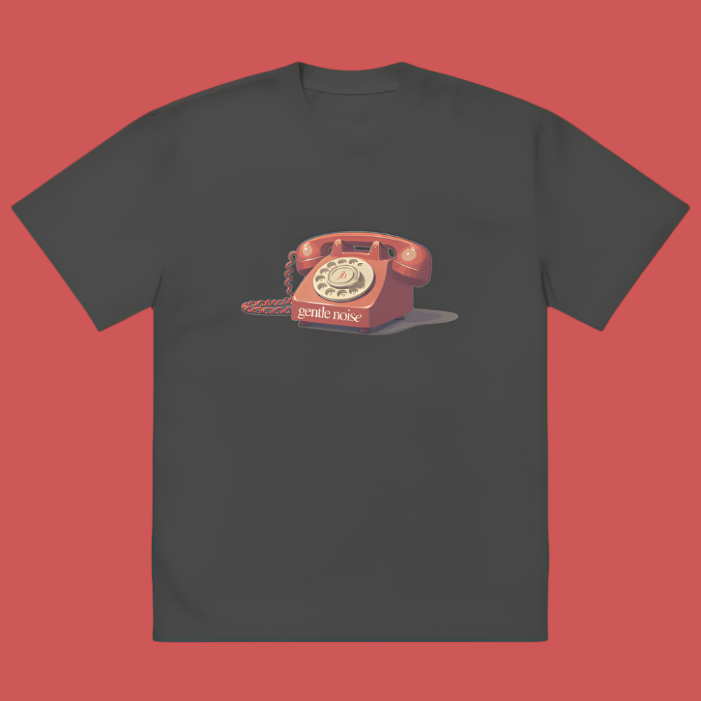 "Gentle Noise" RED PHONE - Oversized faded t-shirt