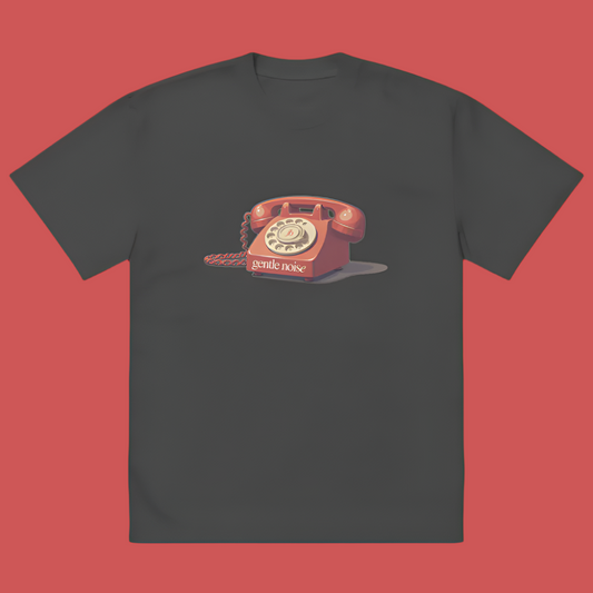 "Gentle Noise" RED PHONE - Oversized faded t-shirt